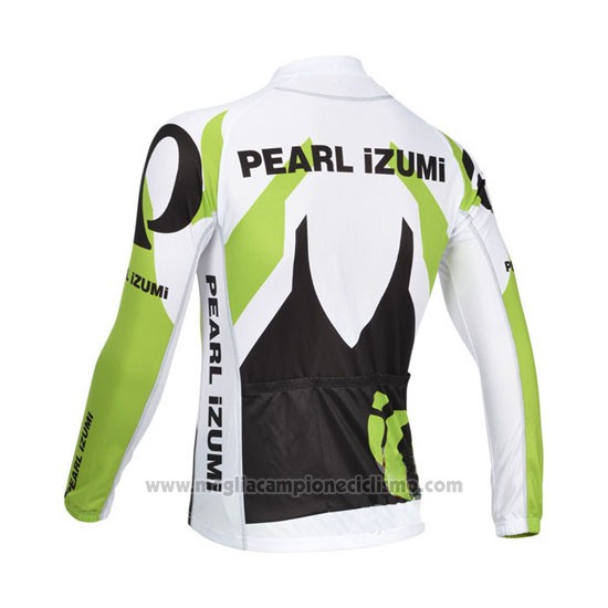 2013 Abbigliamento Ciclismo Pearl Izumi Bianco e Verde Manica Lunga e Salopette